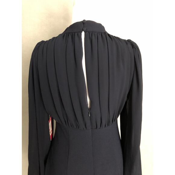 Vince Camuto Women's Size 10 V-Neck Sheer Puff Sleeve Shift Dress NEW - Picture 6 of 8